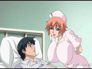 Busty hentai nurse sucks and rides bushwa helter-skelter anime video