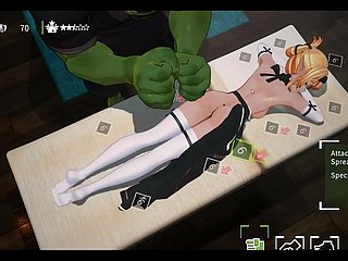 Orc Rub down [3d hentai Game] EP.1 Rub down oliato su Perverse Kobold