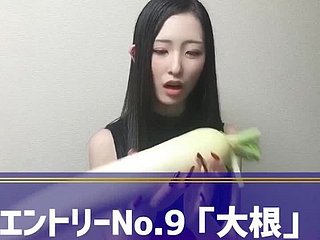Peringkat Orgasme Gadis Jepun dengan Penguburan Sayuran