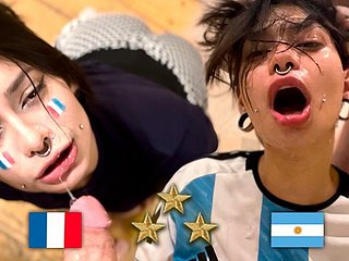 Juara Dunia Argentina, Groupie Fucks French selepas Final - Meg Criminal