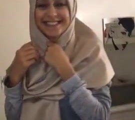 Blue árabe hijab muçulmano Flick Chick vazou